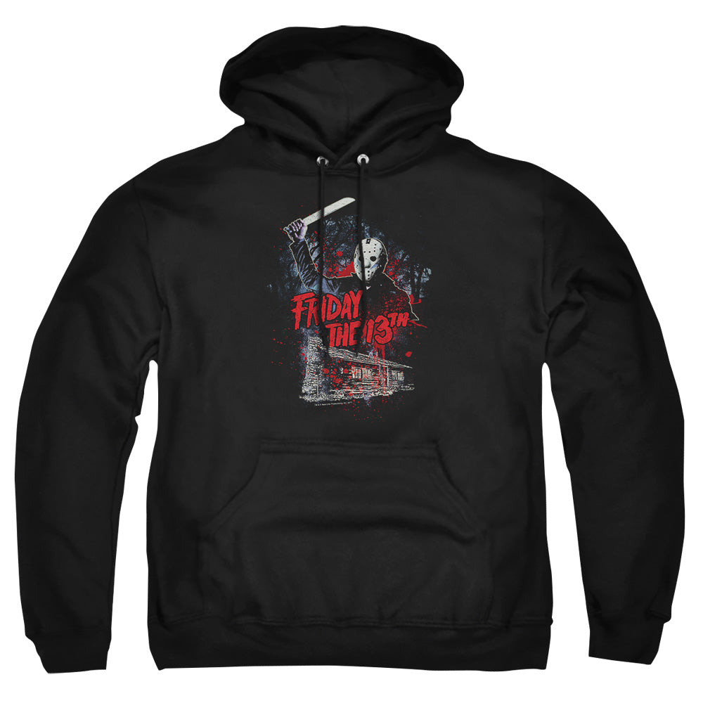 Friday The 13Th Cabin Mens Hoodie Black Officially Licensed
