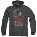 Friday The 13Th Cabin Heather Mens Hoodie Black Officially Licensed