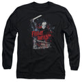 Friday The 13Th Cabin Mens Long Sleeve Shirt Black Officially Licensed Officially Licensed