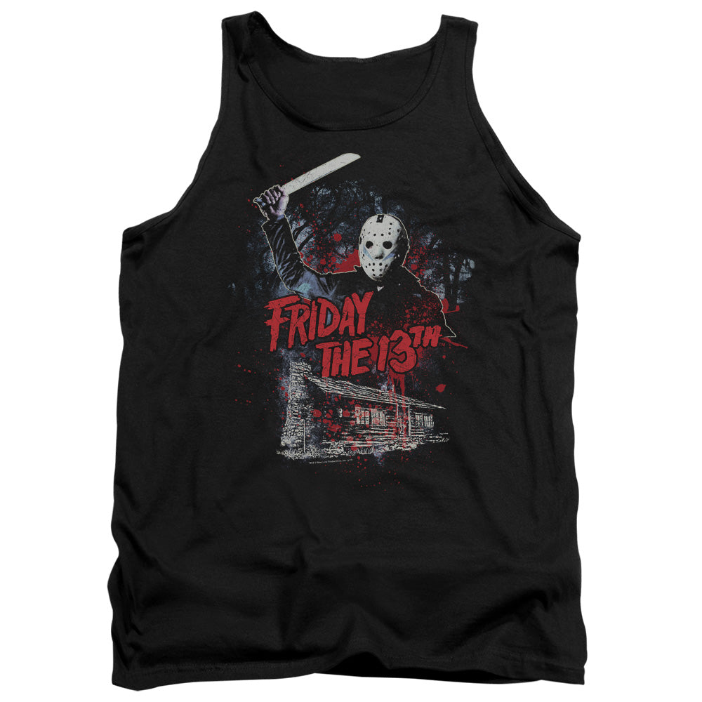 Friday The 13Th Cabin Mens Tank Top Shirt Black Officially Licensed