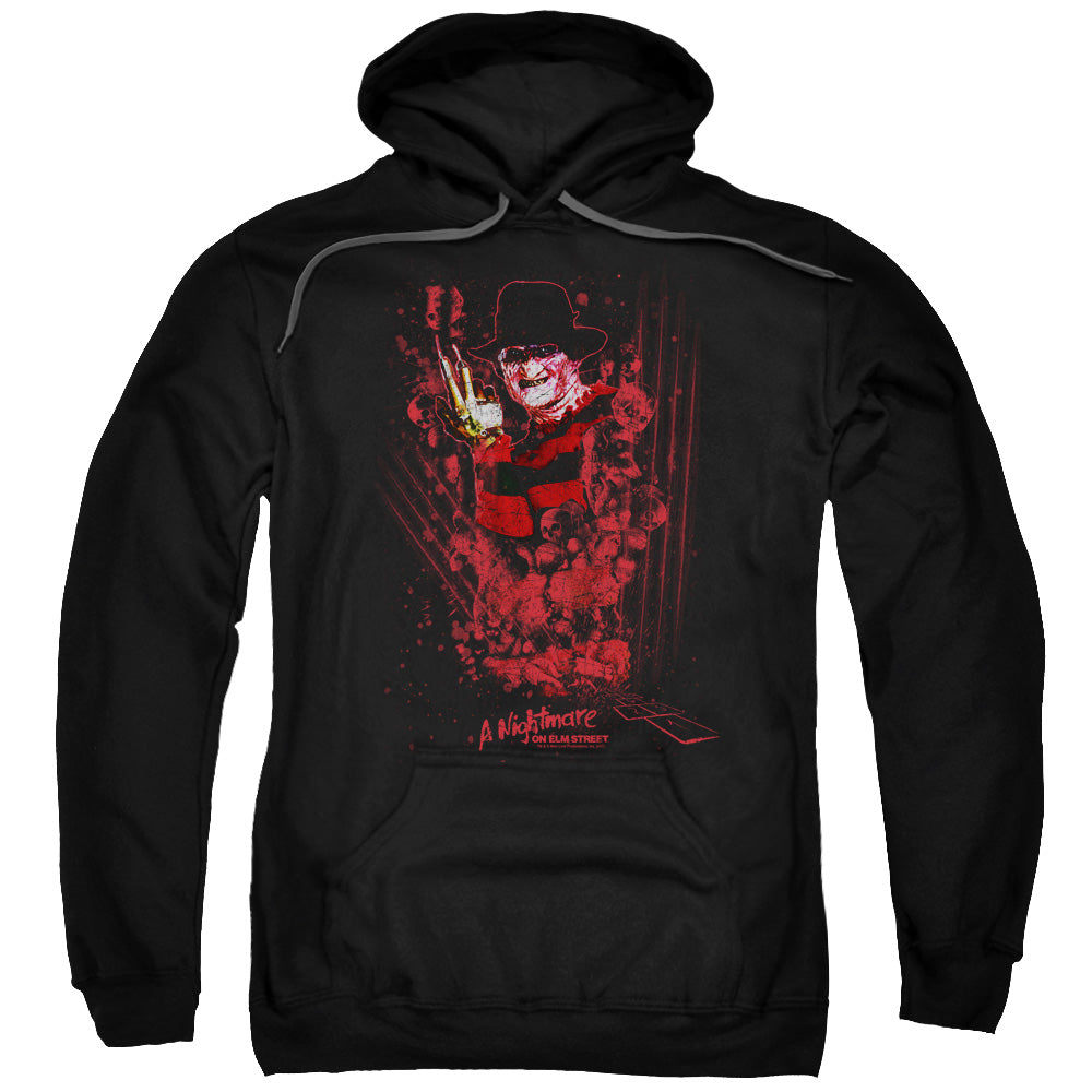 Nightmare On Elm Street One Two Freddys Coming For You Mens Hoodie Black Officially Licensed
