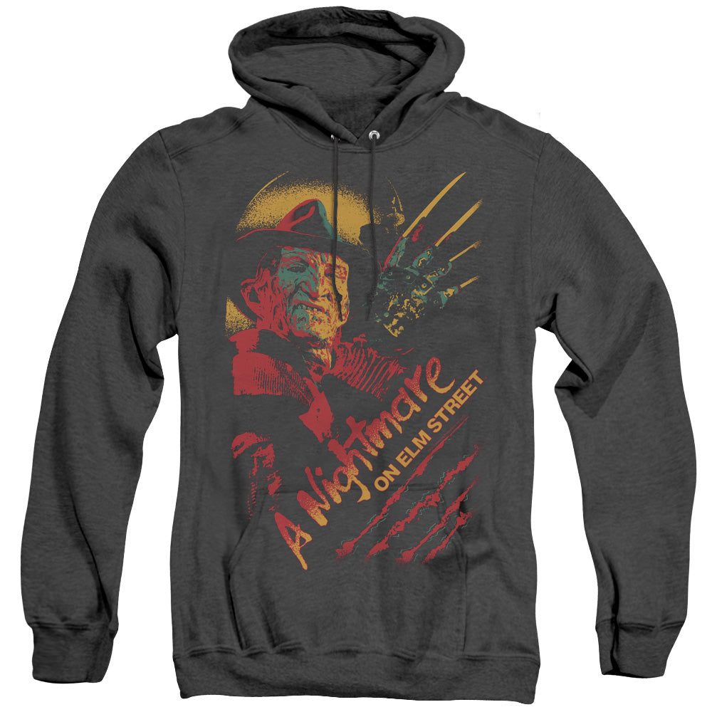 Nightmare On Elm Street Freddy Claws Heather Mens Hoodie Black Officially Licensed