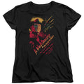 Nightmare On Elm Street Freddy Claws Womens T Shirt Black Officially Licensed