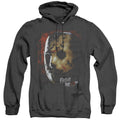 Friday The 13Th Mask Of Death Heather Mens Hoodie Black Officially Licensed