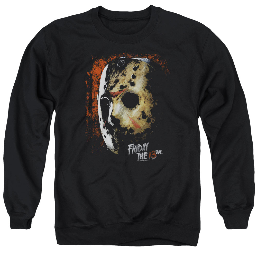 Friday The 13Th Mask Of Death Mens Crewneck Sweatshirt Black