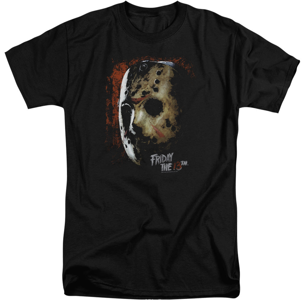 Friday The 13Th Mask Of Death Mens Tall T Shirt Black Officially Licensed