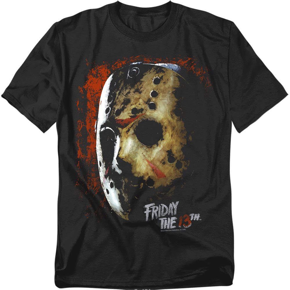 Friday The 13Th Mask Of Death Mens T Shirt Black Officially Licensed