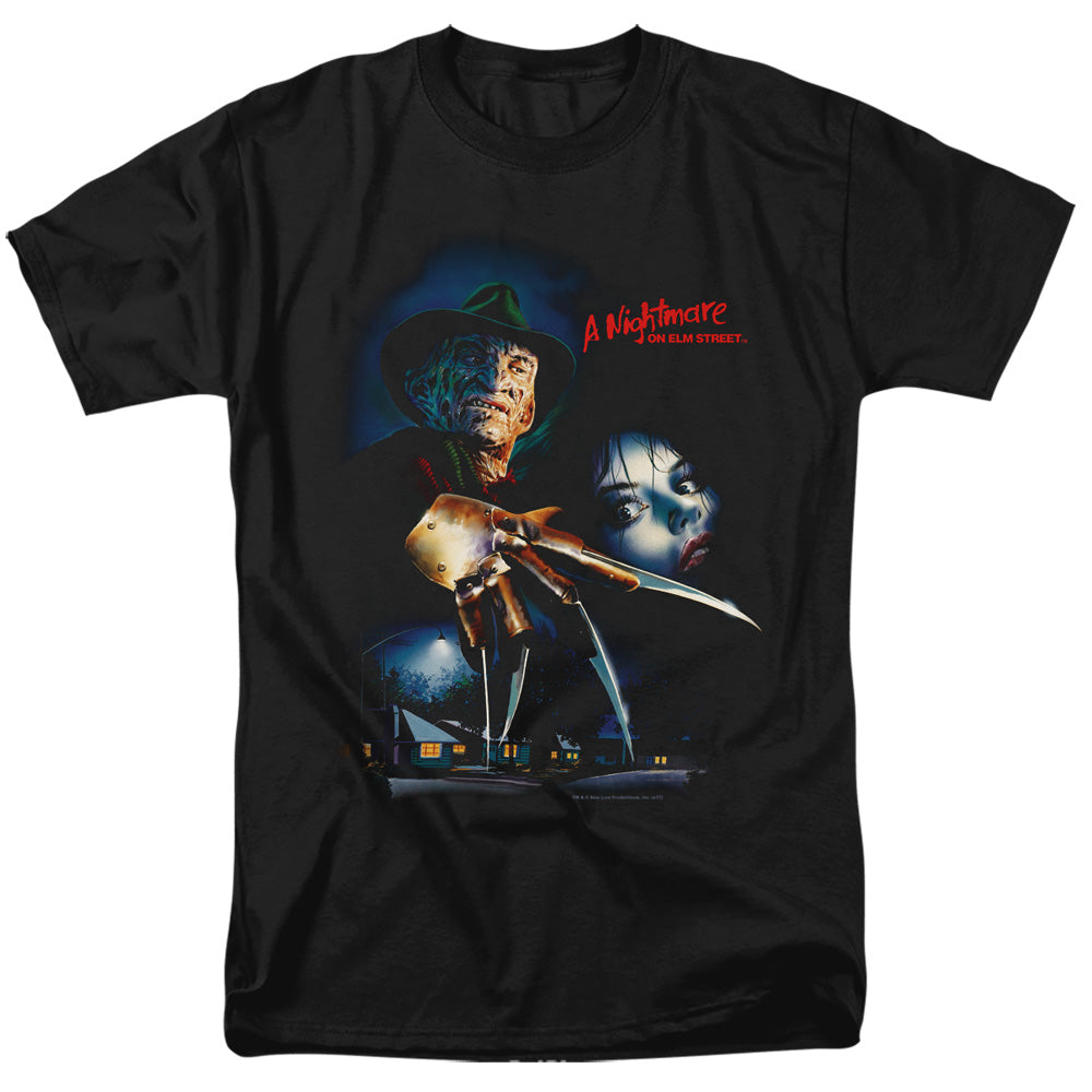 Nightmare On Elm Street Elm Street Poster Mens T Shirt Black Officially Licensed
