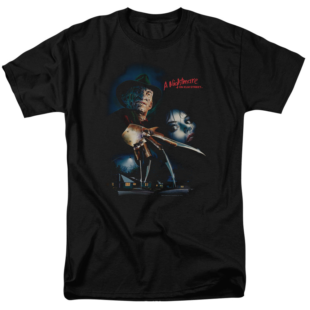 Nightmare On Elm Street Elm Street Poster Mens T Shirt Black Officially Licensed