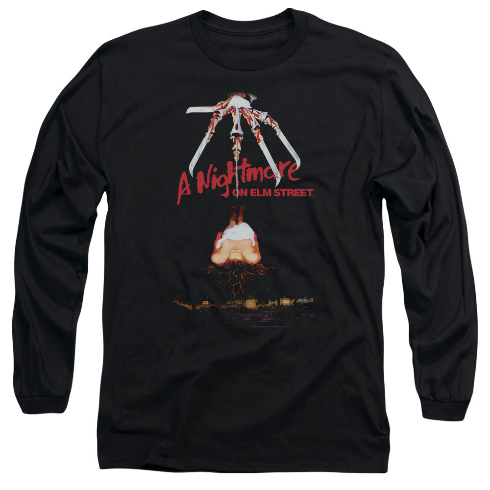 Nightmare On Elm Street Alternate Poster Mens Long Sleeve Shirt Black Officially Licensed
