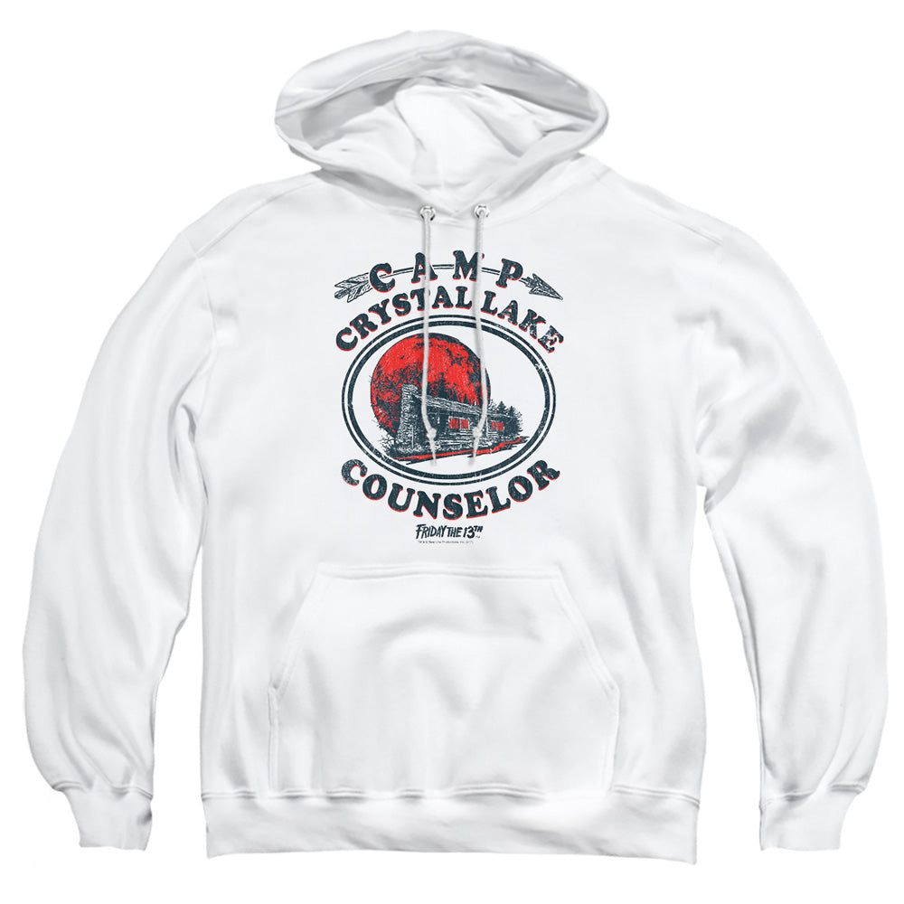 Friday The 13Th Camp Counselor Mens Hoodie White Officially Licensed