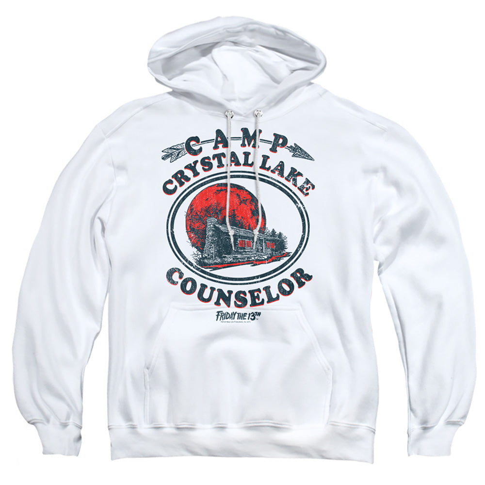 Friday The 13Th Camp Counselor Mens Hoodie White Officially Licensed