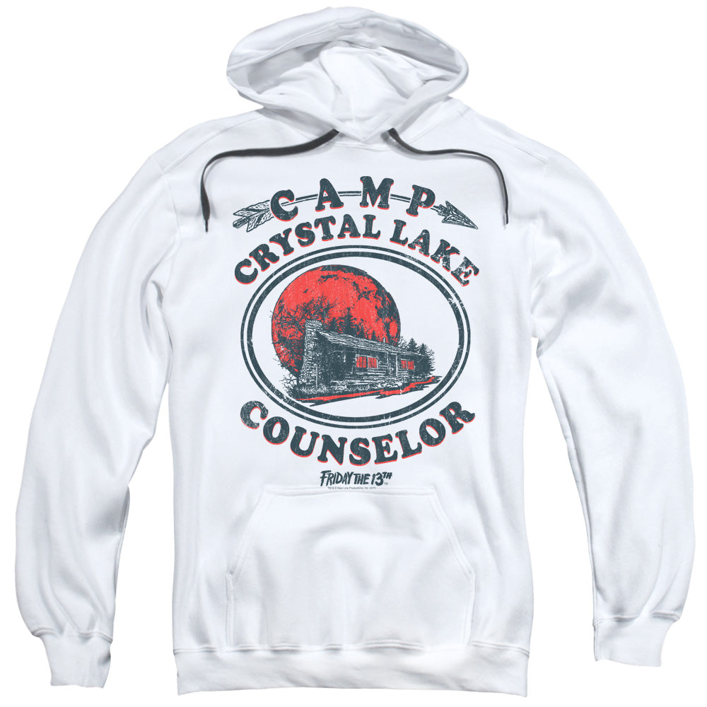 Friday The 13Th Camp Counselor Mens Hoodie White Officially Licensed