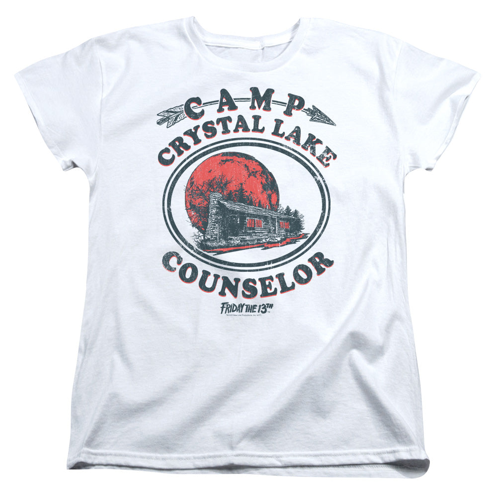 Friday The 13th Camp Counselor Womens T Shirt White Officially Licensed