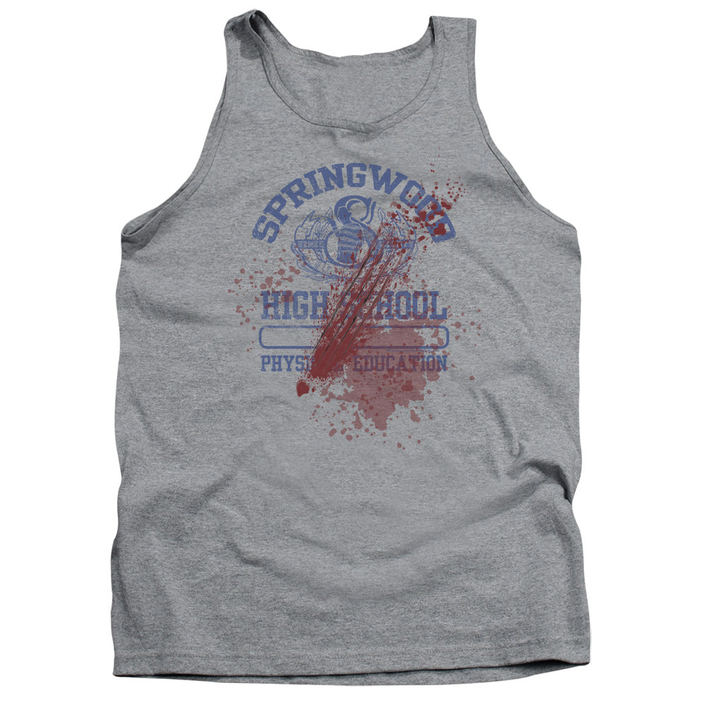 Nightmare On Elm Street Springwood High Victim Mens Tank Top Shirt Athletic Heather Officially Licensed