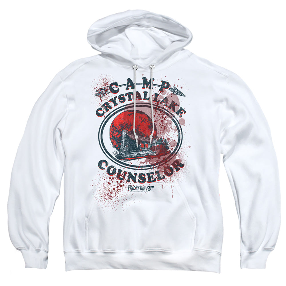 Friday The 13Th Camp Counselor Victim Mens Hoodie White Officially Licensed