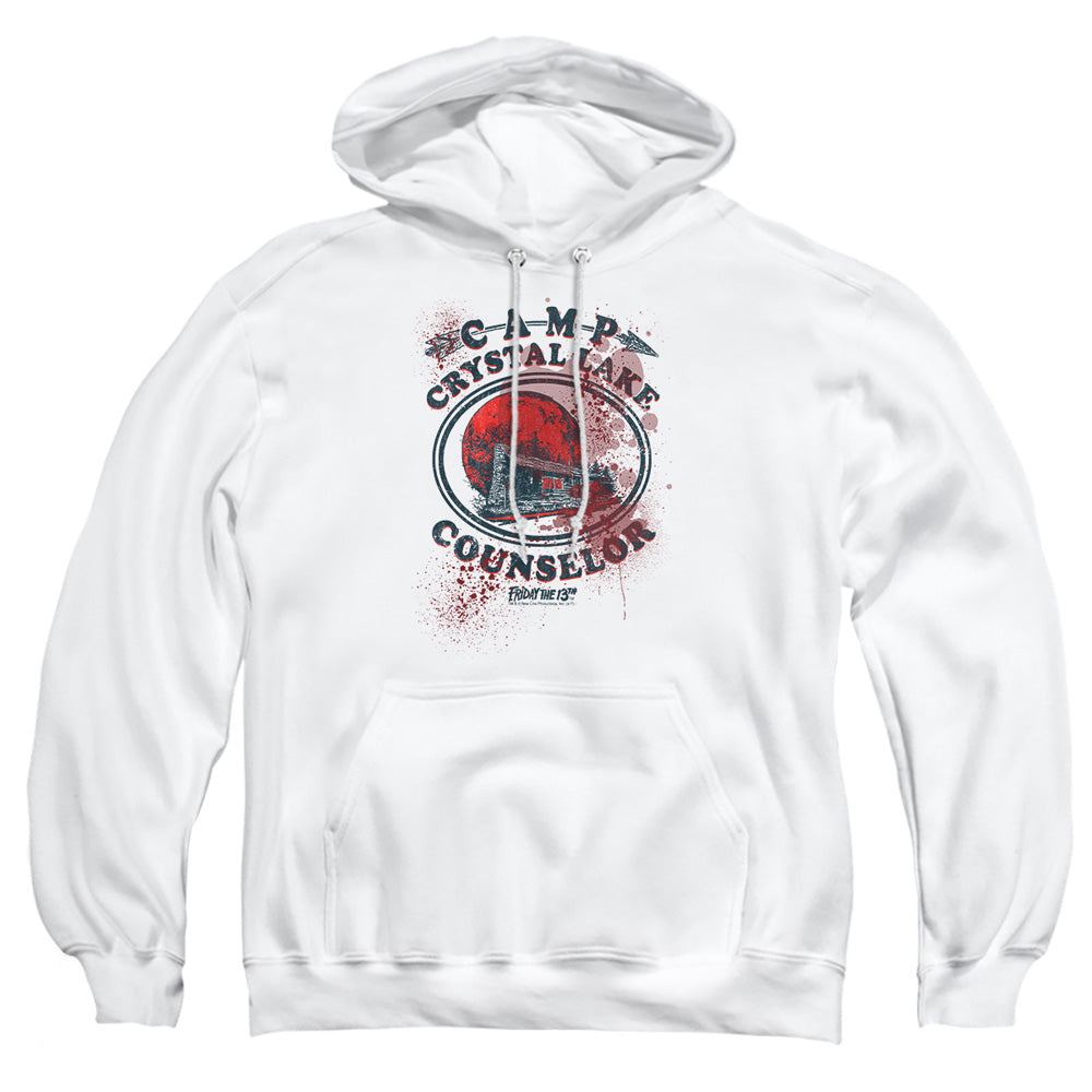 Friday The 13Th Camp Counselor Victim Mens Hoodie White Officially Licensed