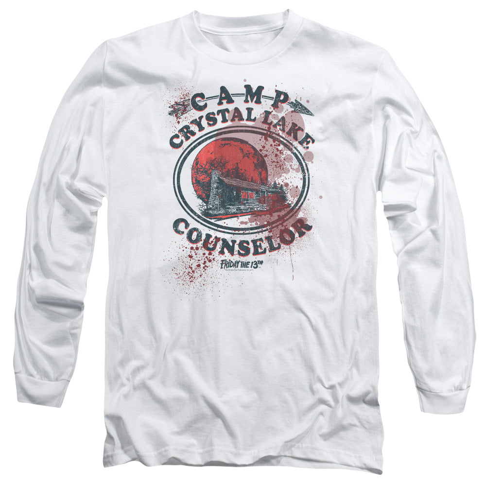 Friday The 13th Camp Counselor Victim Mens Long Sleeve Shirt Officially Licensed