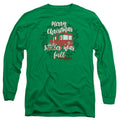 Christmas Vacation It Was Full Mens Long Sleeve Shirt Kelly Green Officially Licensed Officially Licensed