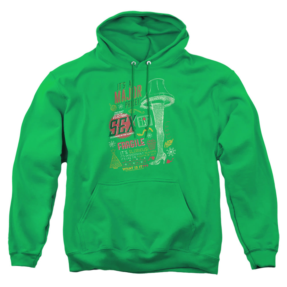 A Christmas Story Its A Major Prize Mens Hoodie Kelly Green Officially Licensed
