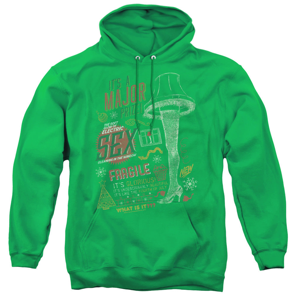 A Christmas Story Its A Major Prize Mens Hoodie Kelly Green Officially Licensed