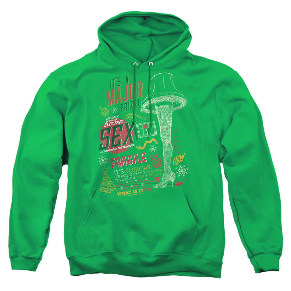 A Christmas Story Its A Major Prize Mens Hoodie Kelly Green Officially Licensed