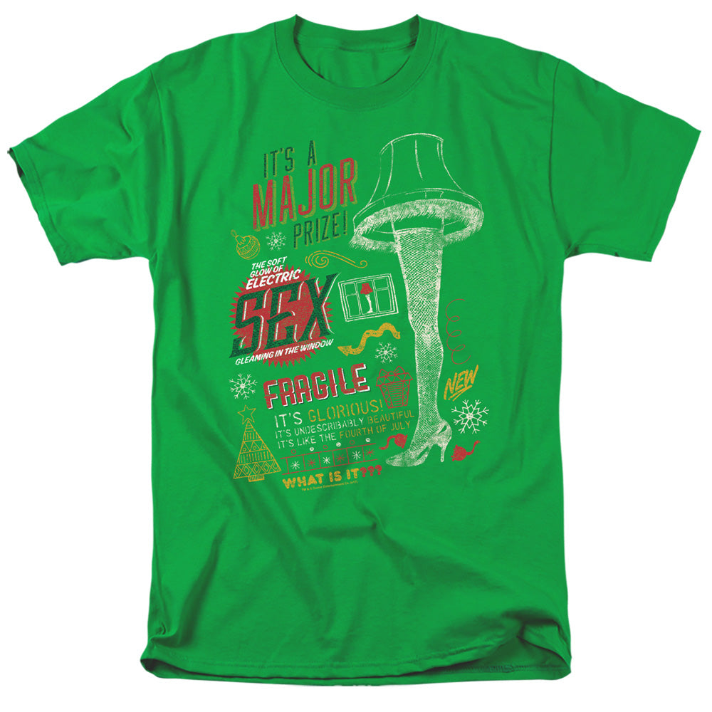 A Christmas Story Its A Major Prize Mens T Shirt Kelly Green Officially Licensed