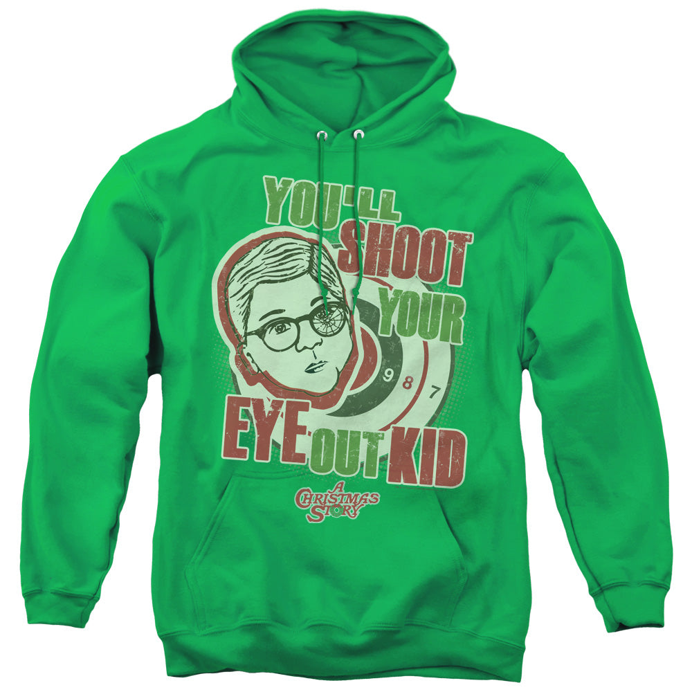 A Christmas Story Youll Shoot Your Eye Out Mens Hoodie Kelly Green Officially Licensed