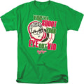 A Christmas Story Youll Shoot Your Eye Out Mens T Shirt Kelly Green Officially Licensed