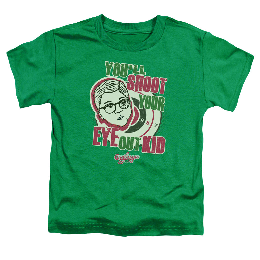 A Christmas Story You'll Shoot Your Eye Out Toddler Kids Youth T Shirt Kelly Green Officially Licensed