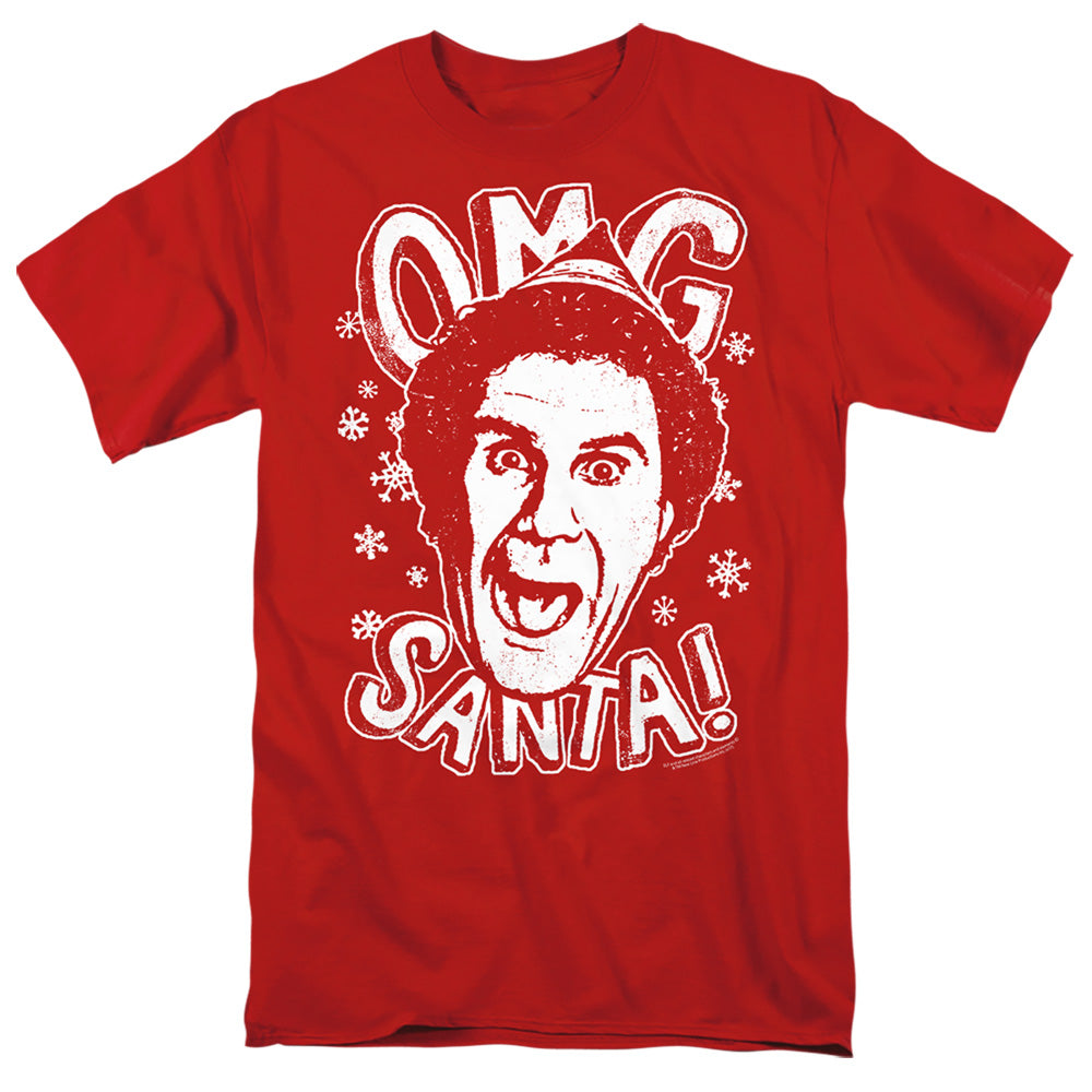 Elf Omg Santa Mens T Shirt Red Officially Licensed