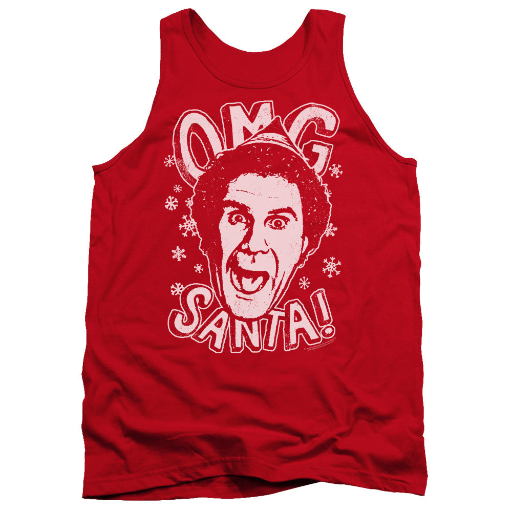 Elf Omg Santa Mens Tank Top Shirt Red Officially Licensed