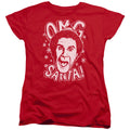 Elf OMG Santa Womens T Shirt Red Officially Licensed