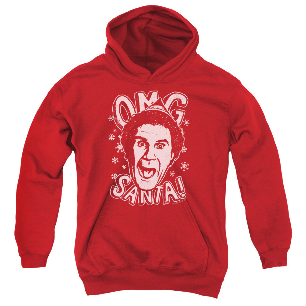 Elf OMG Santa Kids Youth Hoodie Red Officially Licensed