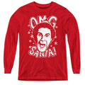 Elf OMG Santa Long Sleeve Kids Youth T Shirt Red Officially Licensed