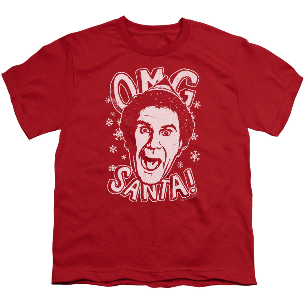 Elf OMG Santa Kids Youth T Shirt Red Officially Licensed