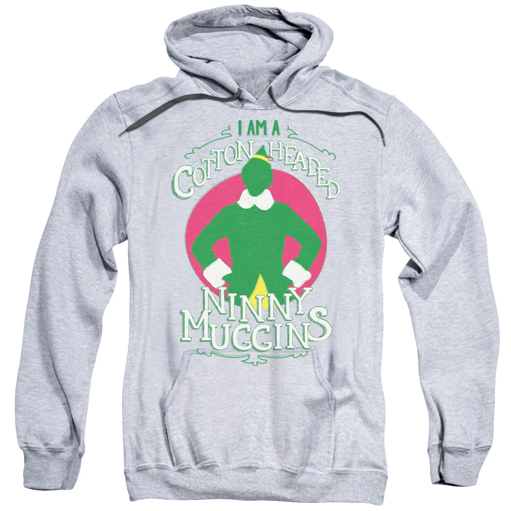 Elf Cotton Headed Mens Hoodie Athletic Heather Officially Licensed