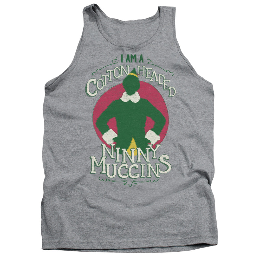 Elf Cotton Headed Mens Tank Top Shirt Athletic Heather Officially Licensed