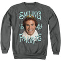 Elf Smiling Mens Crewneck Sweatshirt Charcoal