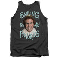 Elf Smiling Mens Tank Top Shirt Charcoal Officially Licensed