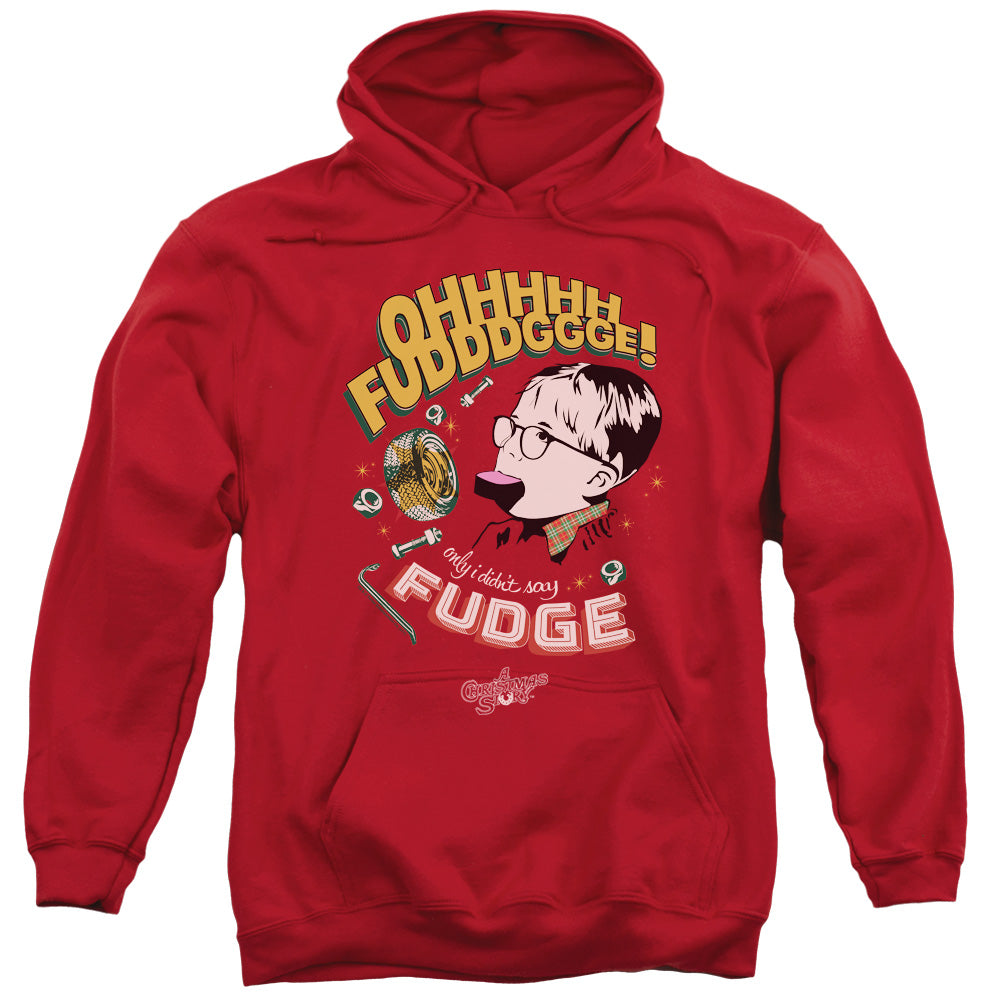 A Christmas Story Fudge Mens Hoodie Red Officially Licensed