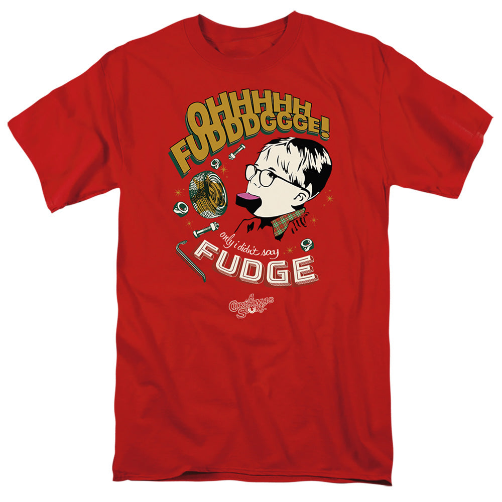 A Christmas Story Fudge Mens T Shirt Red Officially Licensed