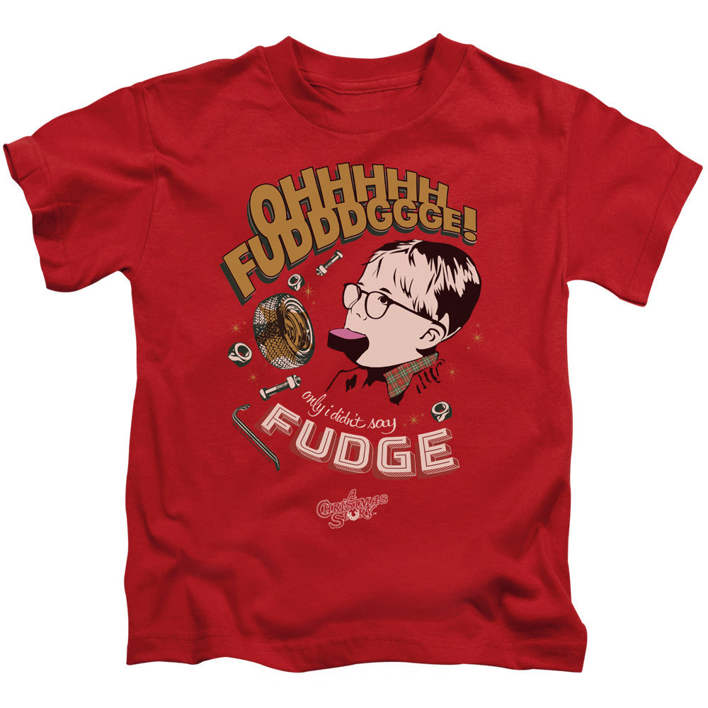 A Christmas Story Fudge Juvenile Kids Youth T Shirt Red Officially Licensed
