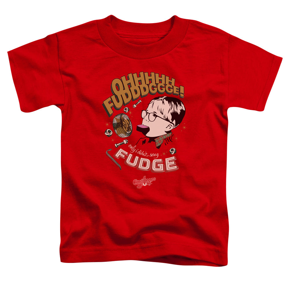 A Christmas Story Fudge Toddler Kids Youth T Shirt Red Officially Licensed