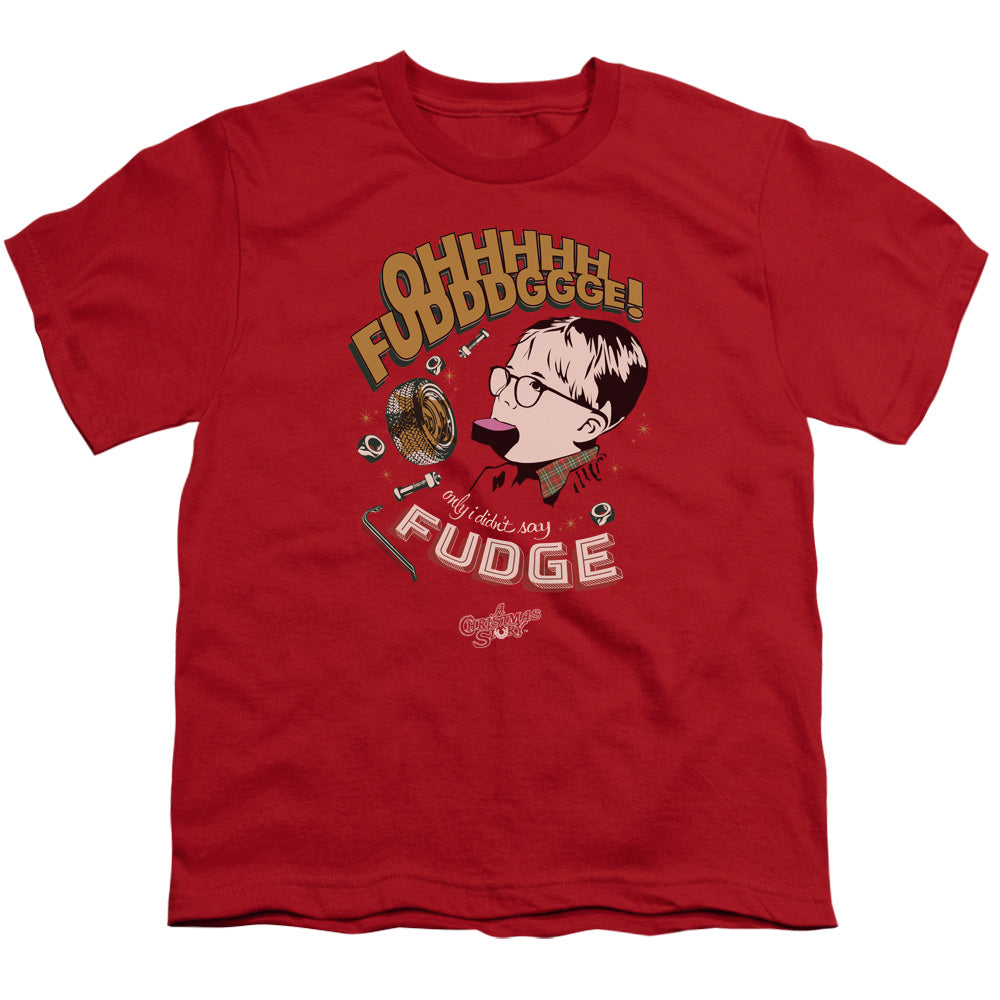 A Christmas Story Fudge Kids Youth T Shirt Red Officially Licensed