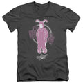 A Christmas Story Pink Nightmare Mens Slim Fit V-Neck T Shirt Charcoal Officially Licensed