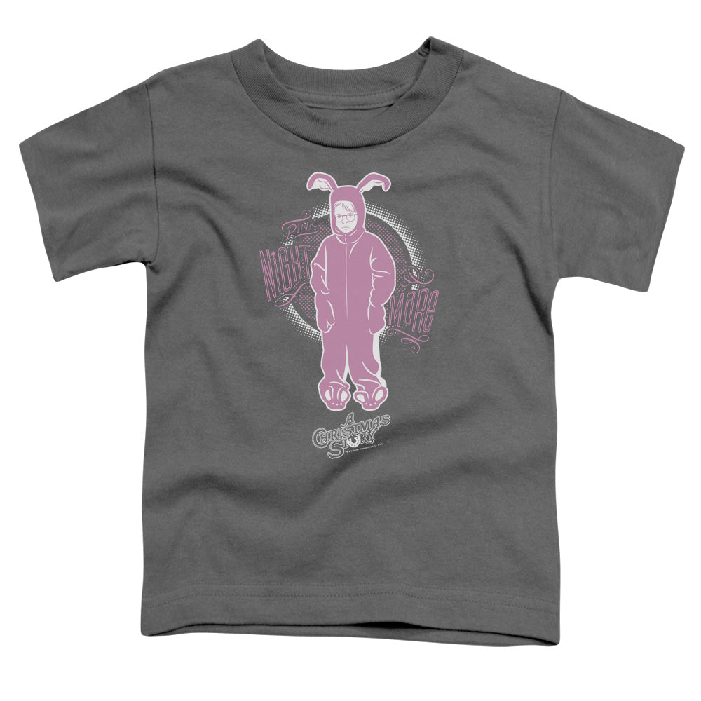 A Christmas Story Pink Nightmare Toddler Kids Youth T Shirt Charcoal Officially Licensed