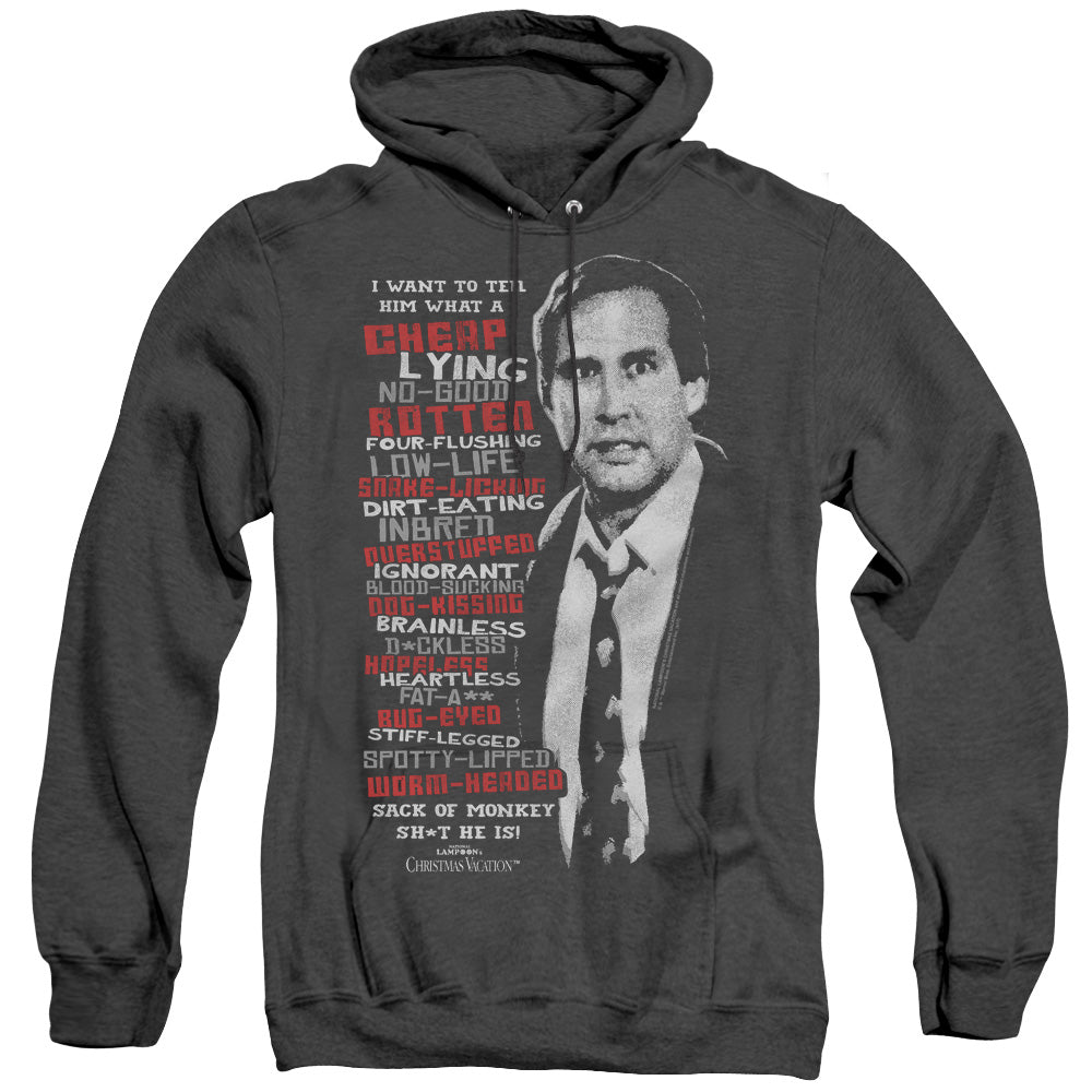 Christmas Vacation Profanities Heather Mens Hoodie Black Officially Licensed