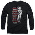 Christmas Vacation Profanities Mens Long Sleeve Shirt Black Officially Licensed Officially Licensed