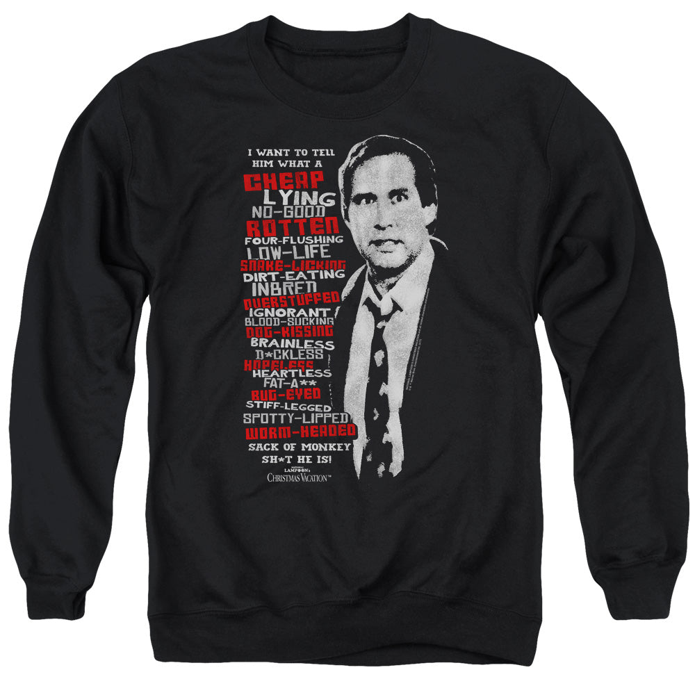 Christmas Vacation Profanities Mens Crewneck Sweatshirt Black Officially Licensed